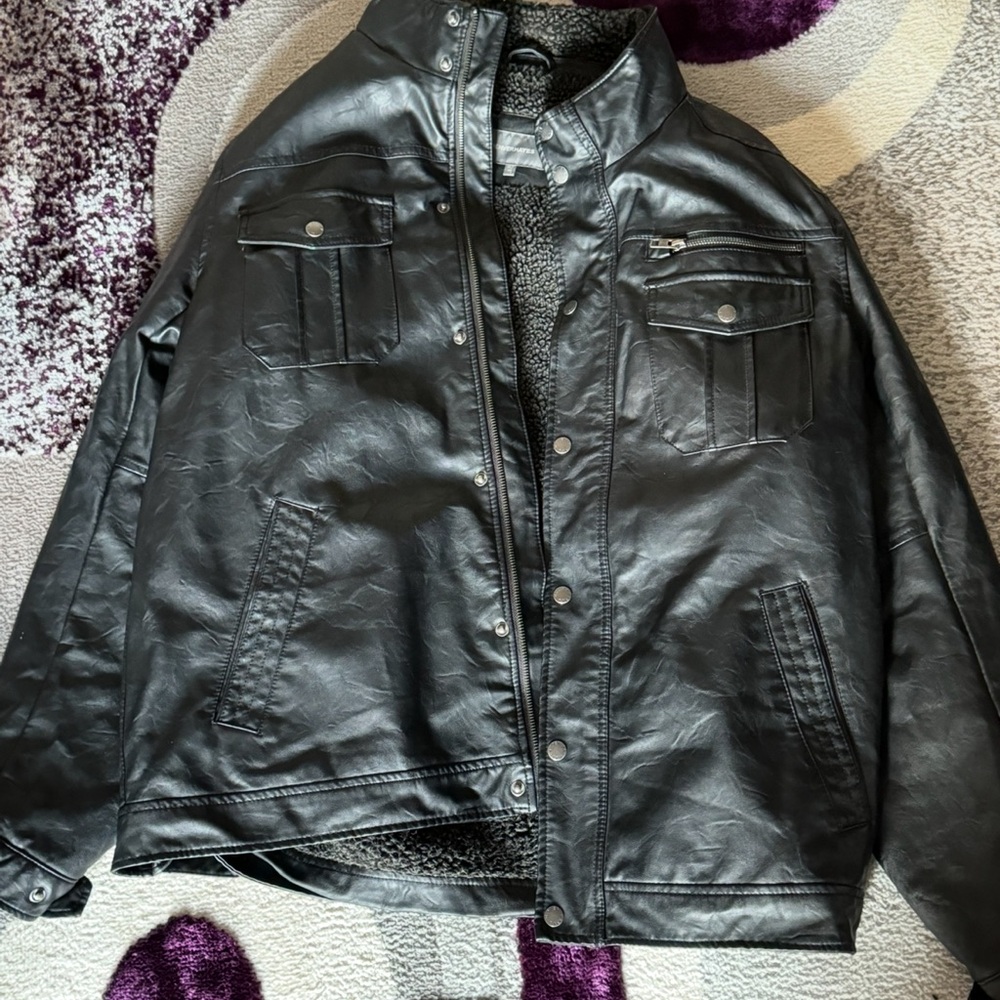 Denver Hayed Men's Black faux Leather Jacket